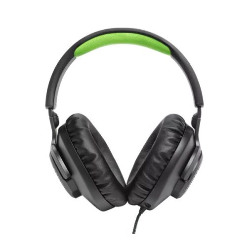 JBL Quantum 100X Console (Vezetékes, gaming fejhallgató levehető mikrofonnal), Fekete/Zöld