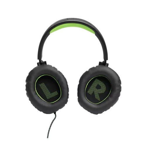JBL Quantum 100X Console (Vezetékes, gaming fejhallgató levehető mikrofonnal), Fekete/Zöld