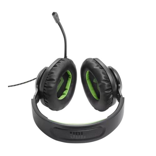 JBL Quantum 100X Console (Vezetékes, gaming fejhallgató levehető mikrofonnal), Fekete/Zöld