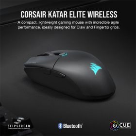   CORSAIR Vezetékes/Vezeték Nélküli Egér Gaming, KATAR ELITE, 6 programozható gomb, RGB Világítás, 26000dpi, fekete