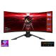 ASROCK PG34WQ15R3A Gaming Monitor 34" VA, 3440x1440, HDMI/Displayport, 2xUSB 3.0, 165Hz, HDR, Hajlított