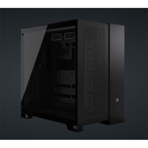 CORSAIR Ház 6500D AIRFLOW Dual Chamber, Tápegység nélkül, Edzett Üveg, fekete
