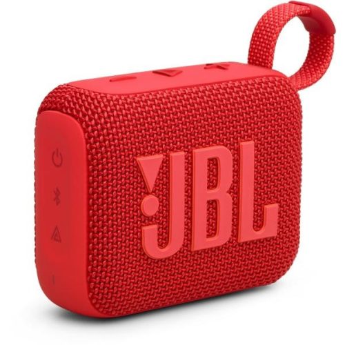 JBL Go 4 hordozható, vízálló, bluetooth hangszóró, vízálló, porálló, IP67, 7 óra üzemidő, piros