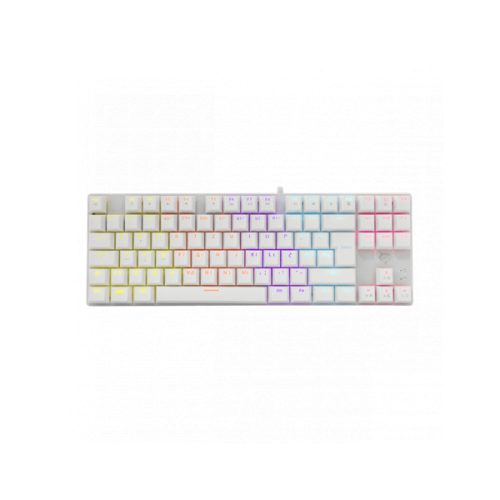 WHITE SHARK WS GK-2106W/BL-HU COMMANDOS fehér mechanikus billentyűzet, magyar, 88 kék gomb