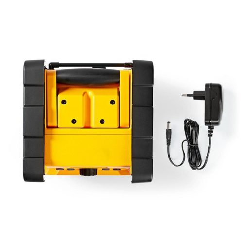 Nedis RDFM3100YW munka rádió, FM, bluetooth, rezgéscsillapítás, 15W, 20 FM állomás, 3,5 mm audióbemenet