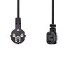 Nedis CEGL10020BK20 táp kábel IEC-320-C13, 3 x 0.75 mm, pipa csatlakozó, hossz 2m