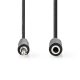 Nedis CAGL22050BK50 3,5mm jack hosszabító hábel, 3,5mm sztereo jack dugó - 3,5mm sztereo jack aljzat, hossz 5m