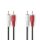 Nedis CAGL24200BK15 sztereo audio kábel, 2 X RCA dugó - 2 X RCA dugó, hossz 1.5m