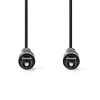 Nedis CAGL25000BK30 optikai audio kábel, TosLink dugó, hossz 3m