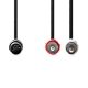 Nedis CAGL20200BK10 audio kábel 5p DIN dugó - 2 x RCA dugó, hossz 1m