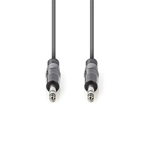 Nedis COTH23020GY30 félprofi audio kábel, 2 x 6,35mm sztereo jack dugó, hossz 3m, rugalmas