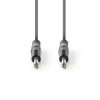 Nedis COTH23000GY15 félprofi audio kábel, 2 x 6,35mm mono jack dugó, hossz 1.5m, rugalmas