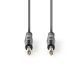 Nedis COTH23000GY50 félprofi audio kábel, 2 x 6,35mm mono jack dugó, hossz 5m, rugalmas