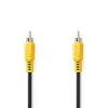Nedis CVGL24100BK50 composite videó kábel, RCA dugó - RCA dugó, hossz 5m