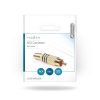 Nedis CAGP24900BK RCA csatlakozó, 10 db, Egyenes, Aranyozott,  Forrasztó, Kábel bemeneti átmérő: 7,0 mm, Fém, Fekete