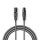 Nedis COTH15012GY10 DMX adapter kábel, XLR 3 tűs dugó, XLR 3 tűs anya,  Nikkelezett, 1,00 m,  kerek, PVC, Sötétszürke