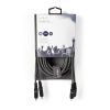 Nedis COTH24200GY50 sztereo audio kábel, 2x RCA dugó,  2x RCA dugó, Nikkelezett,  5 m, rugalmas