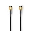 Nedis CSGL02000BK10 SMA kábel, aranyozott, 50 Ohm, árnyékolt,  1m