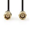 Nedis CSGL02000BK10 SMA kábel, aranyozott, 50 Ohm, árnyékolt,  1m