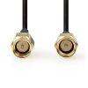 Nedis CSGL02000BK20 SMA kábel, aranyozott, 50 Ohm, árnyékolt,  2m