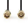 Nedis CSGL02000BK50 SMA kábel, aranyozott, 50 Ohm, árnyékolt,  5 m