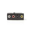 Nedis CVGP31902BK SCART adapter, SCART Férfi | S-Video nő / 3x RCA nő, Nikkelezett,  Kapcsolható, ABS, Fekete, 1 db