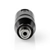 NEDIS COTP15930BK XLR adapter, XLR 3 tűs dugó, RCA nő,  Nikkelezett, Egyenes, Fém, Fekete , 1 db