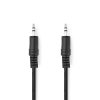 Nedis CAGL22000BK10 sztereo audio kábel, 3,5 mm jack dugó - 3,5 mm jack dugó, 1m