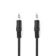 Nedis CAGL22000BK10 sztereo audio kábel, 3,5 mm jack dugó - 3,5 mm jack dugó, 1m