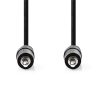 Nedis CAGL22000BK10 sztereo audio kábel, 3,5 mm jack dugó - 3,5 mm jack dugó, 1m