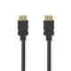 Nedis CVGL34060BK100 ultra HD HDMI kábel, HDMI dugó - dugó, 4K@60Hz, ARC, 18 Gbps, aranyozott csatlakozók, hossz 10m