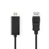 Nedis CCGL37100BK10 Displayport dugó - HDMI dugó kábel 1080p, 1m