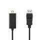 Nedis CCGL37100BK10 Displayport dugó - HDMI dugó kábel 1080p, 1m