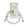 Nedis CSGL40000WT15 koax kábel, IEC (koaxiális) dugó IEC (koaxiális) hüvely Nikkelezett 90 dB 75 Ohm Dupla árny. 150m