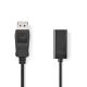 Nedis CCGB37150BK02 Display - HDMI adapter, 4K@30Hz Nikkelezett 0,20 m