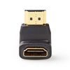 Nedis CVGB34901BK HDMI adapter, HDMI csatl HDMI kimen. aranyozott 90°-os, F/M-90