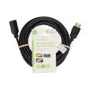 Nedis ultra HD HDMI hosszabbító (toldó) kábel CVGL34096BK10, HDMI dugó - aljzat, 4K@60Hz, ARC, 10,2 Gbps, 5 m