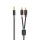 Nedis CABW22200AT100 sztereo audió kábel 3,5mm sztereo jack - 2x RCA,  Aranyozott,  10 m