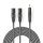 Nedis COTH15310GY30 félprofi XLR audio kábel, 2x XLR 3 tűs dugó | 3,5 mm sztereo jack dugó, 3m