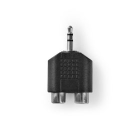   Nedis CAGB22940BK 3,5mm sztereo jack dugó - 2x RCA aljzat adapter