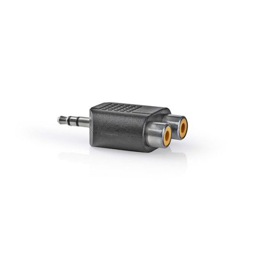 Nedis CAGB22940BK 3,5mm sztereo jack dugó - 2x RCA aljzat adapter