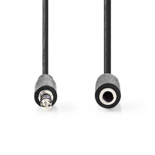 Nedis CAGB22050BK50 sztereo audio kábel, 3,5 mm jack dugó - 3,5 mm jack aljzat,  5 m