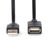Nedis CCGL60010BK20 USB hosszabító / toldó kábel, USB2.0, hossz: 2m