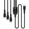 COLORWAY Kábel Type-C CW-CBPDU3060-BK, 3B1 (Lightning+MicroUSB+Type-C) 3.0A (PD60W adatok) 1.2 fekete