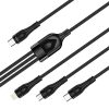 COLORWAY Kábel Type-C CW-CBPDU3060-BK, 3B1 (Lightning+MicroUSB+Type-C) 3.0A (PD60W adatok) 1.2 fekete