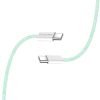 COLORWAY Kábel Type-C CW-CBPDCC061-G, fonott pamut, PD Fast Charging 60W, 3,0A 1M zöld