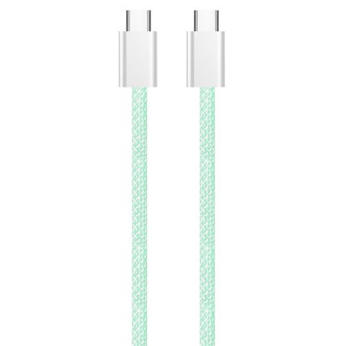 COLORWAY Kábel Type-C CW-CBPDCC061-G, fonott pamut, PD Fast Charging 60W, 3,0A 1M zöld