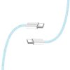 COLORWAY Kábel Type-C CW-CBPDCC061-BL, fonott pamut, PD Fast Charging 60W, 3,0A 1M kék