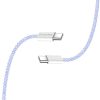 COLORWAY Kábel Type-C CW-CBPDCC061-PU, fonott pamut, PD Fast Charging 60W, 3,0A 1M lila