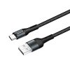 COLORWAY Kábel, USB Type-C CW-CBUC045-BK, nylon 2,4A 1M fekete